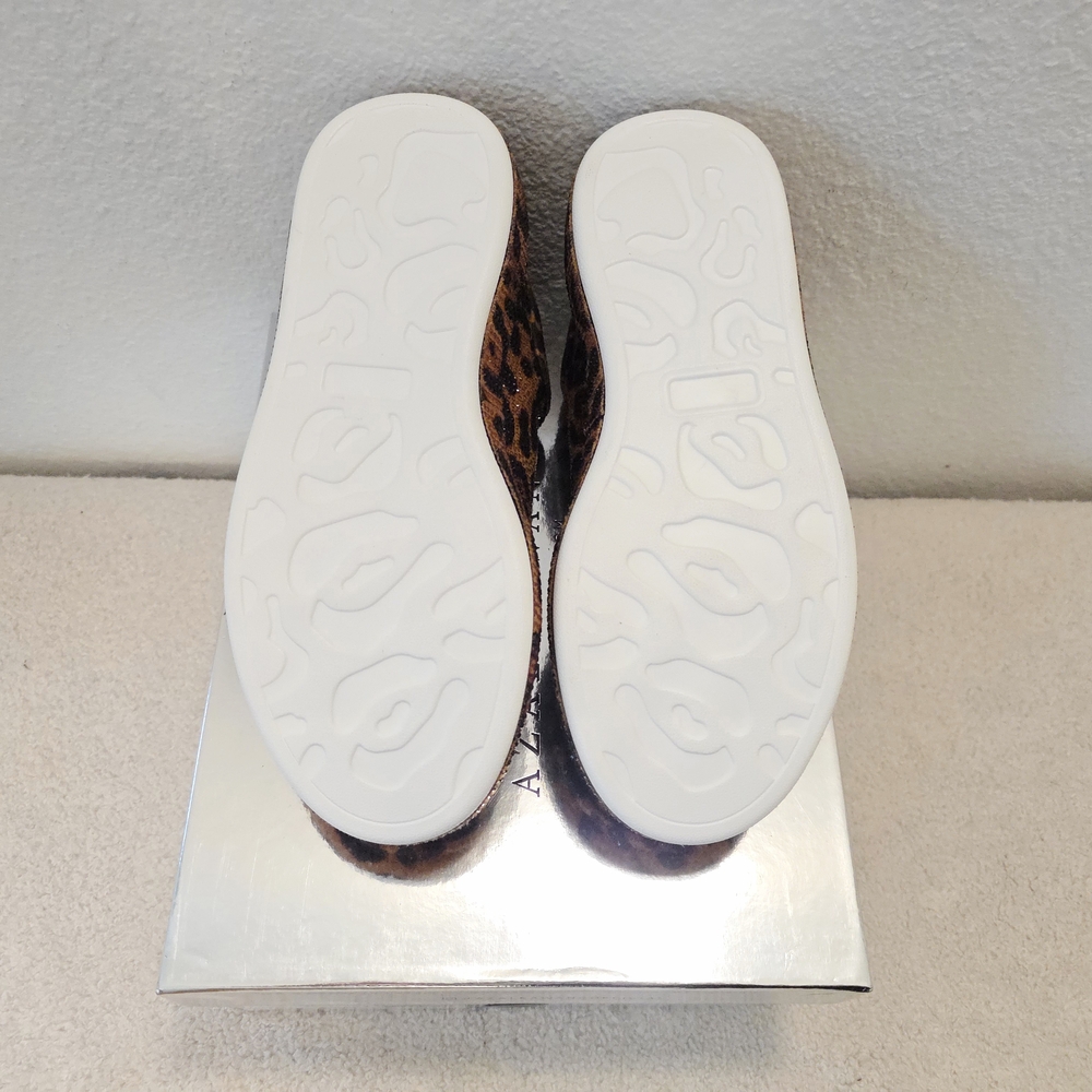 New In Box Azalea Wang Leopard Print And Rhinestone Platform Sneakers, Size 8 - Picture 8 of 11